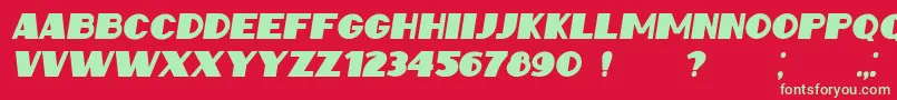 IntransitiveItalic Font – Green Fonts on Red Background