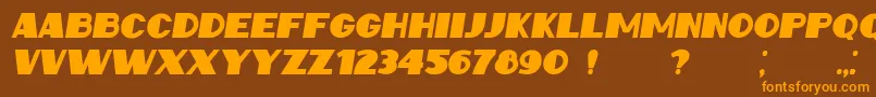 IntransitiveItalic Font – Orange Fonts on Brown Background