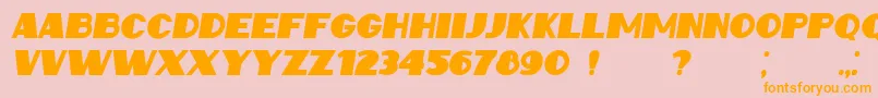 IntransitiveItalic Font – Orange Fonts on Pink Background