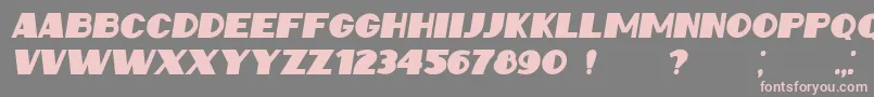 IntransitiveItalic Font – Pink Fonts on Gray Background