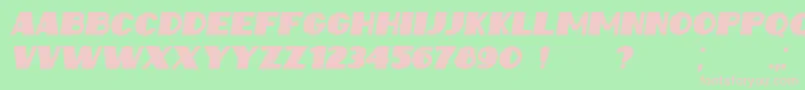 IntransitiveItalic Font – Pink Fonts on Green Background
