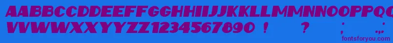 IntransitiveItalic Font – Purple Fonts on Blue Background