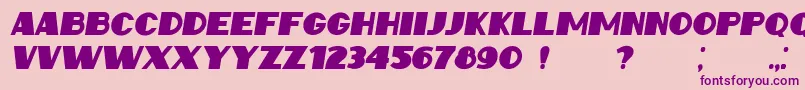 Czcionka IntransitiveItalic – fioletowe czcionki na różowym tle