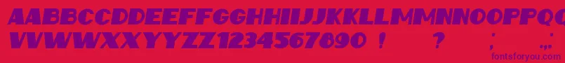 IntransitiveItalic-Schriftart – Violette Schriften auf rotem Hintergrund