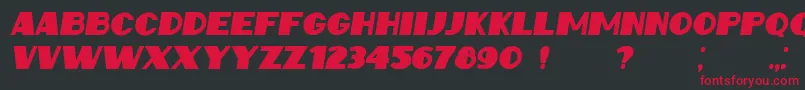 IntransitiveItalic Font – Red Fonts on Black Background