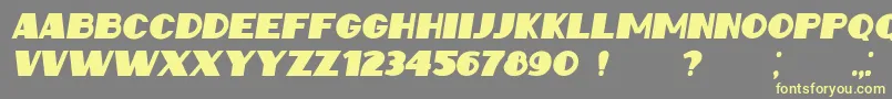 IntransitiveItalic Font – Yellow Fonts on Gray Background