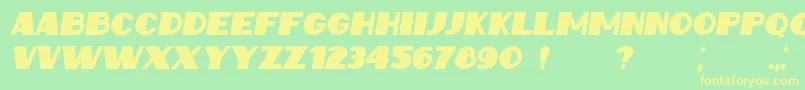 Шрифт IntransitiveItalic – жёлтые шрифты на зелёном фоне