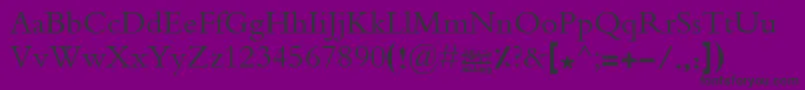 Advertisingbold-Schriftart – Schwarze Schriften auf violettem Hintergrund