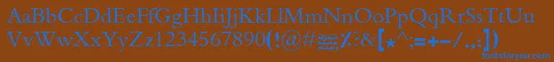 Advertisingbold Font – Blue Fonts on Brown Background