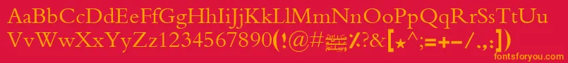 Advertisingbold Font – Orange Fonts on Red Background