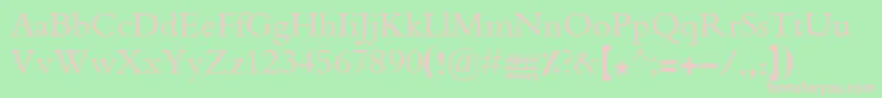 Advertisingbold Font – Pink Fonts on Green Background