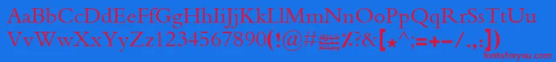 Advertisingbold Font – Red Fonts on Blue Background