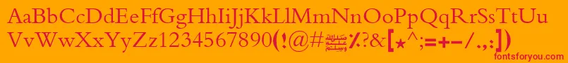 Advertisingbold Font – Red Fonts on Orange Background