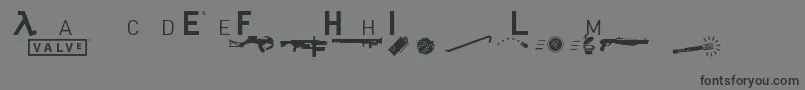Hl2mp-fontti – mustat fontit harmaalla taustalla