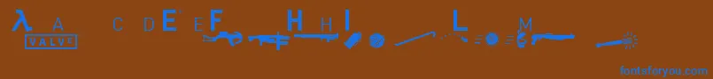 Hl2mp Font – Blue Fonts on Brown Background