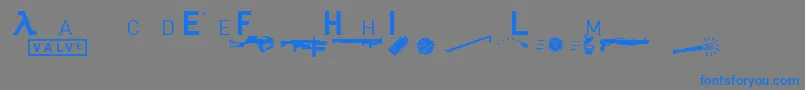 Hl2mp Font – Blue Fonts on Gray Background