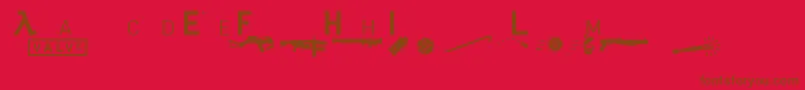 Hl2mp Font – Brown Fonts on Red Background