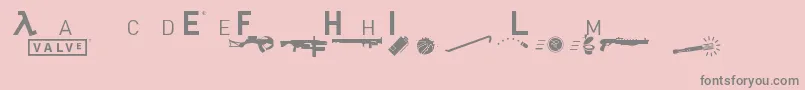 Hl2mp Font – Gray Fonts on Pink Background