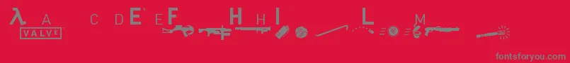 Hl2mp Font – Gray Fonts on Red Background