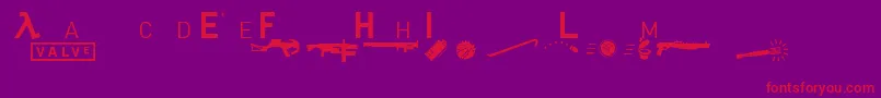 Hl2mp Font – Red Fonts on Purple Background