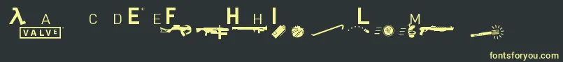 Hl2mp Font – Yellow Fonts on Black Background