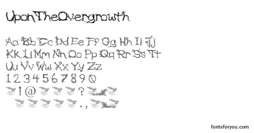 Шрифт UponTheOvergrowth – алфавит, цифры, специальные символы