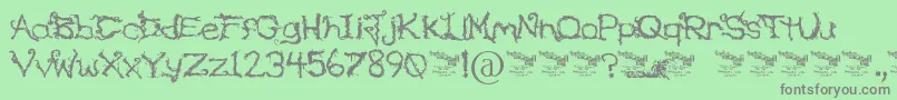 UponTheOvergrowth Font – Gray Fonts on Green Background