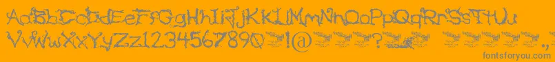 UponTheOvergrowth Font – Gray Fonts on Orange Background