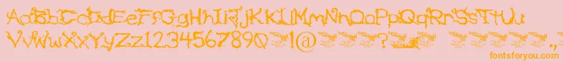 UponTheOvergrowth Font – Orange Fonts on Pink Background