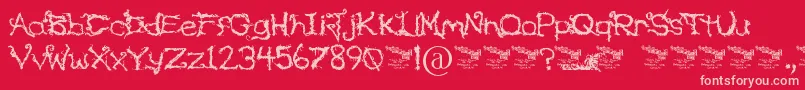 UponTheOvergrowth Font – Pink Fonts on Red Background
