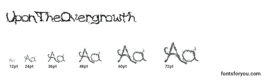 Размеры шрифта UponTheOvergrowth