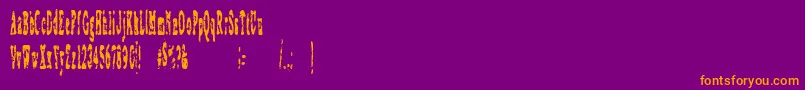 フォントCoagulate – 紫色の背景にオレンジのフォント