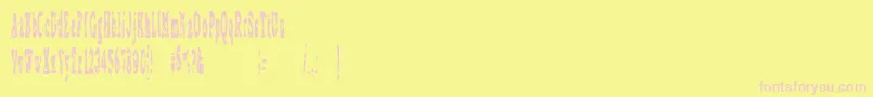 Czcionka Coagulate – różowe czcionki na żółtym tle