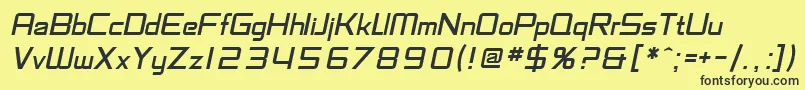 SfChaerilidaeOblique Font – Black Fonts on Yellow Background