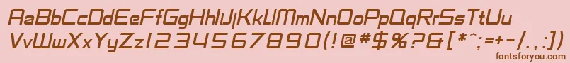 SfChaerilidaeOblique Font – Brown Fonts on Pink Background