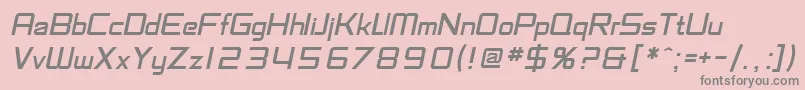 SfChaerilidaeOblique Font – Gray Fonts on Pink Background