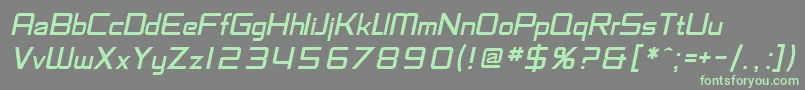fuente SfChaerilidaeOblique – Fuentes Verdes Sobre Fondo Gris