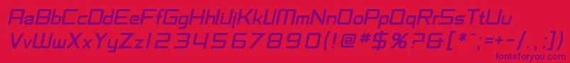 SfChaerilidaeOblique Font – Purple Fonts on Red Background