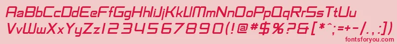 SfChaerilidaeOblique Font – Red Fonts on Pink Background