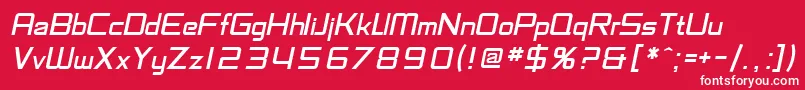 SfChaerilidaeOblique Font – White Fonts on Red Background