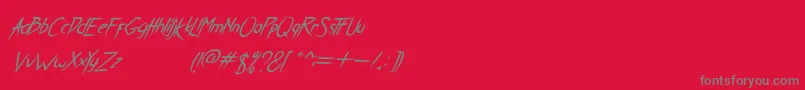 fuente BreatheKarmaItalic – Fuentes Grises Sobre Fondo Rojo