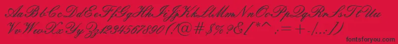 Embassyn Font – Black Fonts on Red Background