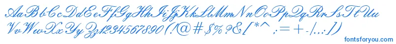 Шрифт Embassyn – синие шрифты на белом фоне