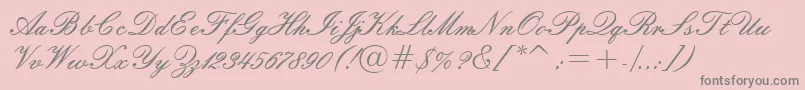 Шрифт Embassyn – серые шрифты на розовом фоне