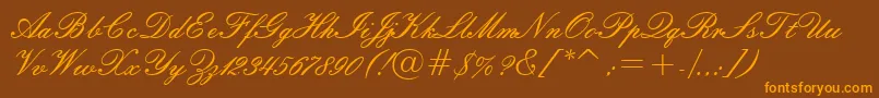 Шрифт Embassyn – оранжевые шрифты на коричневом фоне