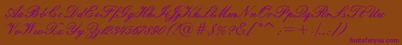 More about Embassyn Font Embassyn Font – Purple Fonts on Brown Background