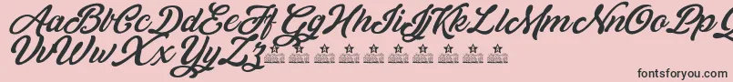 SkywalkerPersonalUse Font – Black Fonts on Pink Background