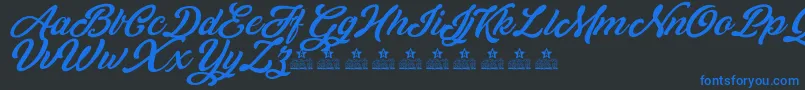 SkywalkerPersonalUse Font – Blue Fonts on Black Background