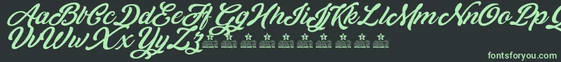 SkywalkerPersonalUse Font – Green Fonts on Black Background