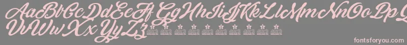 SkywalkerPersonalUse-Schriftart – Rosa Schriften auf grauem Hintergrund